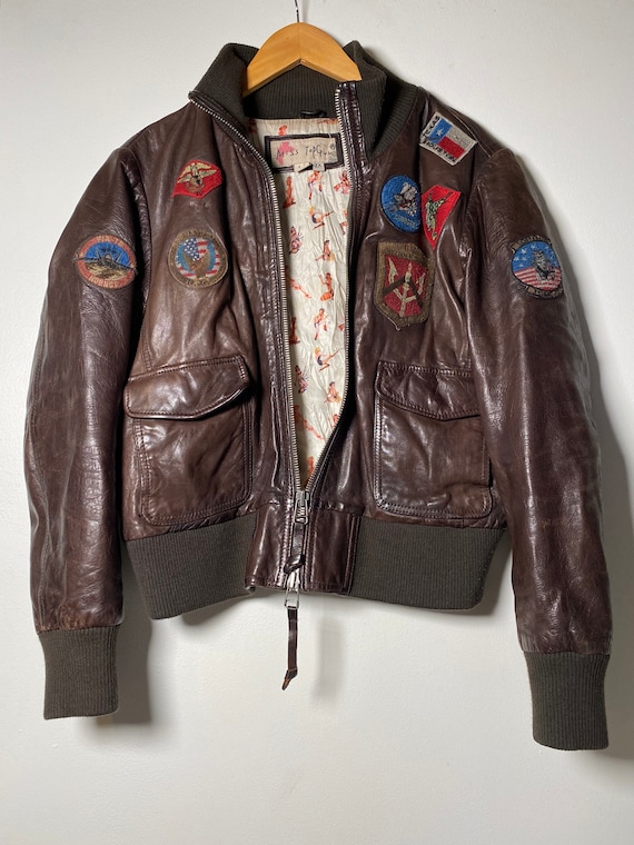 1990’s Miss Top Gun Leather Bomber Jacket