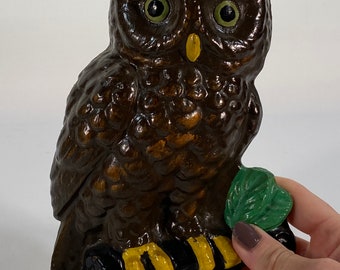 1960’s Dark Ceramic Owl Wall Hanging