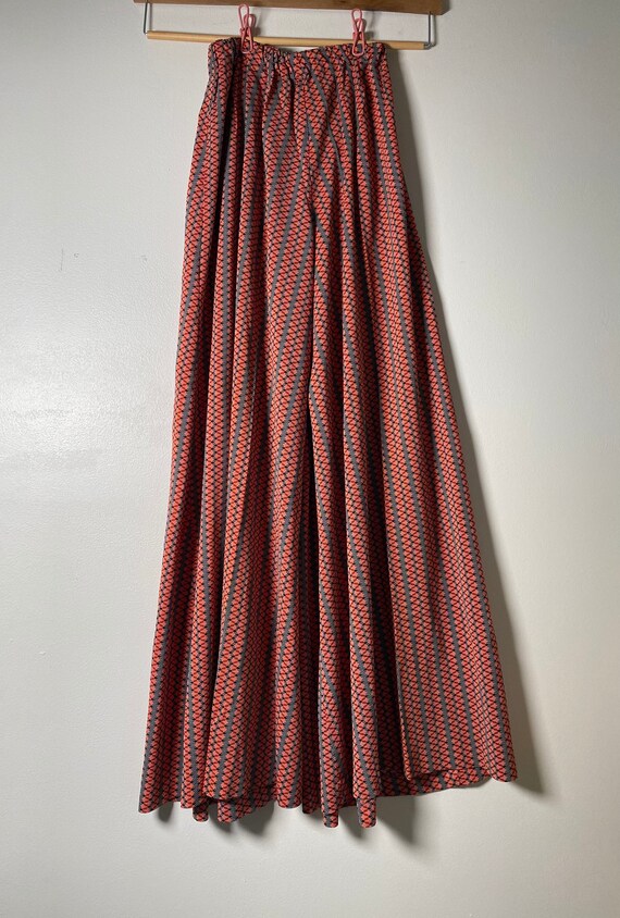 1970’s Orange & Black Zig Zag Bellbottoms - image 2