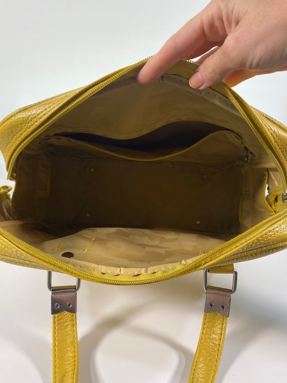 1960’s Starlite Mustard Yellow Travel Bag - image 6