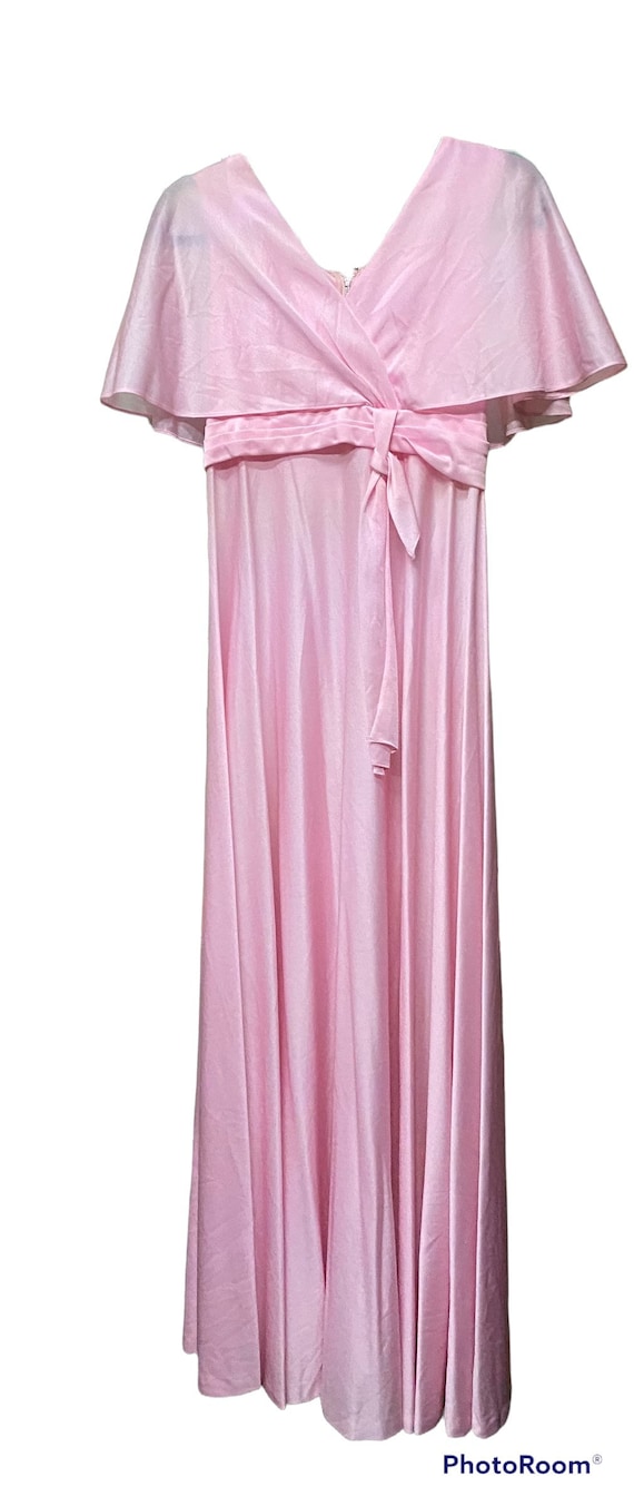 1970’s Pink Flutter Sleeve Dress - image 1