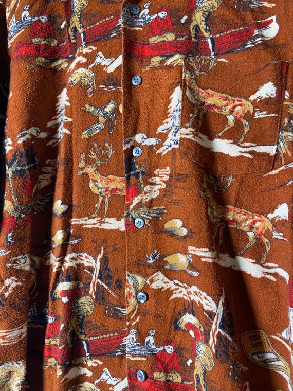 1970’s Kmart Hunting Themed Flannel Shirt Gem