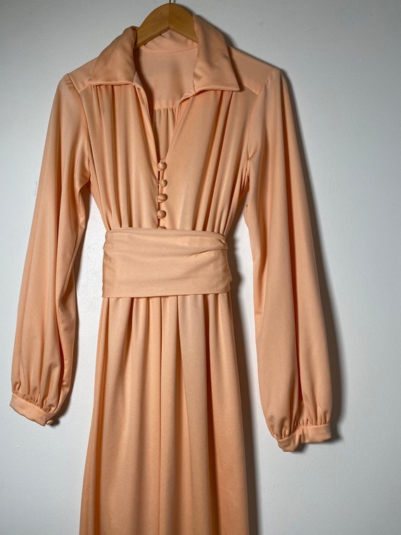 1970’s Peach Maxi Dress - image 5