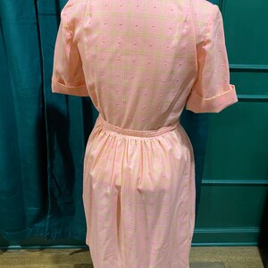 1960s Pink & Green Printed Maxi Dress