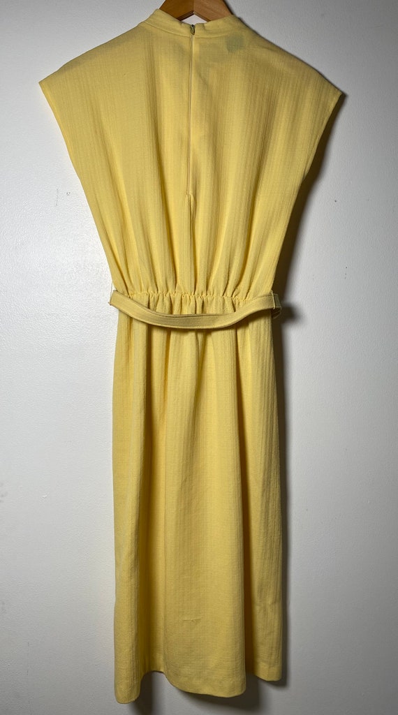 1970’s Yellow Belted Dress - image 4
