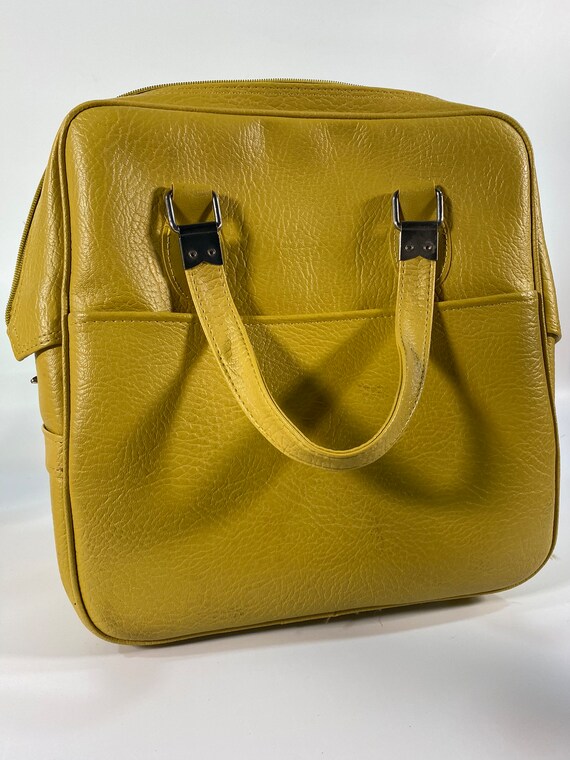 1960’s Starlite Mustard Yellow Travel Bag - image 5