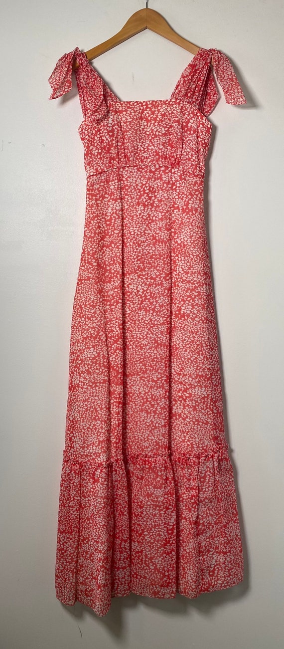 1970’s Floral Tie Shoulder Maxi
