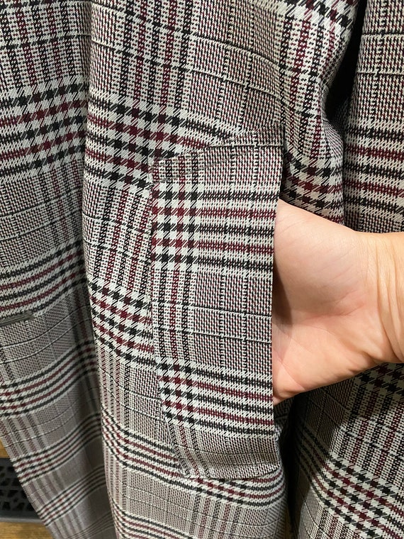 1970’s Gray Plaid Trench with Removeable Lining - image 6