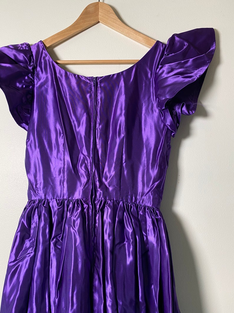 1970s Purple Formal Satin Dress - Etsy