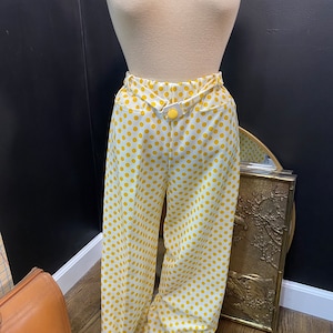 1970’s Yellow Polka Dot Belted Pants