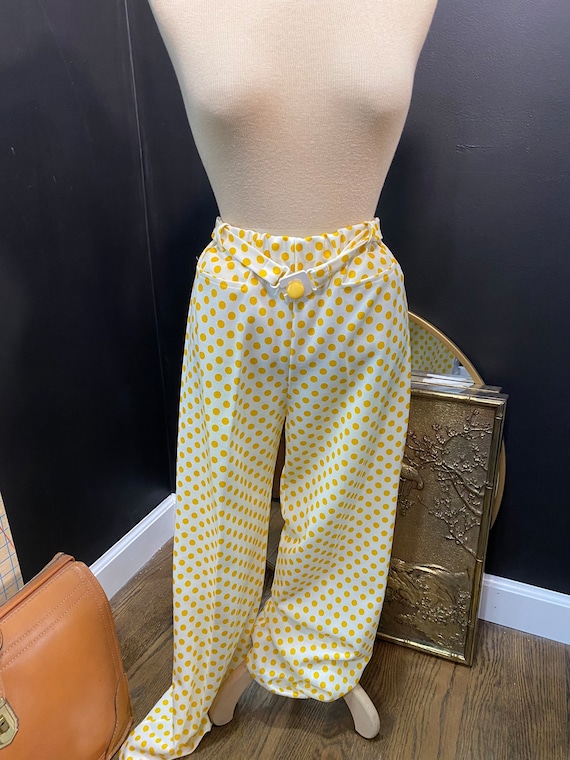 1970’s Yellow Polka Dot Belted Pants