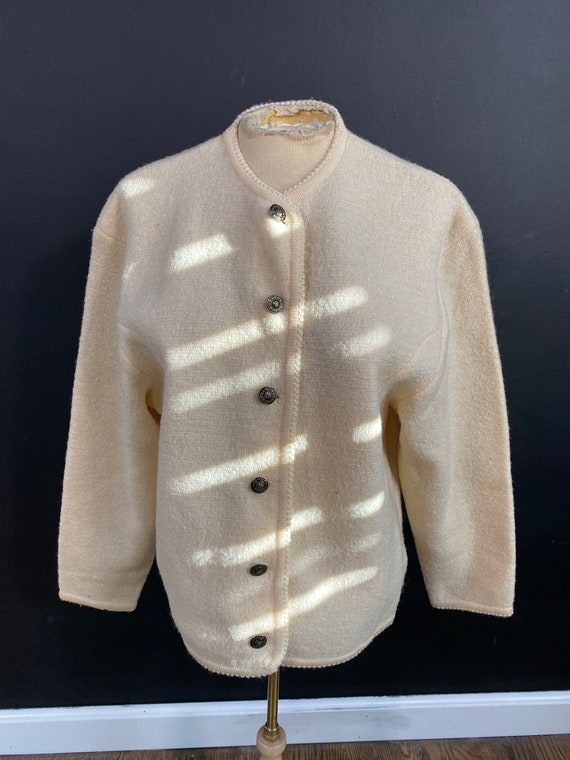 1960’s Tally Ho Cream Wool Cardigan