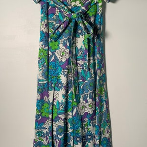 1960s Floral Maxi Dress - Etsy