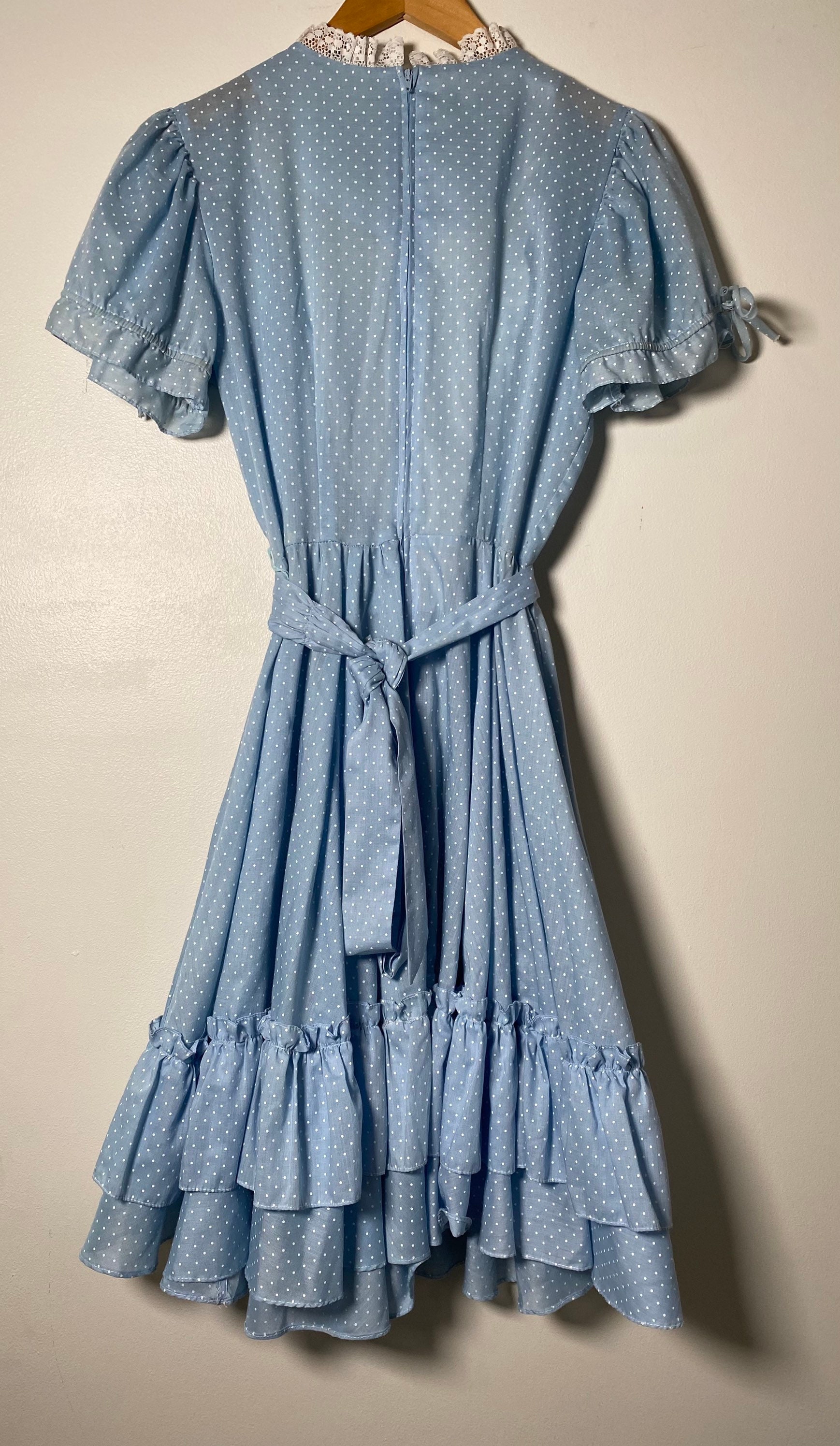 1960s Powder Blue Polka Dot Squaredance Dress & Bloomers - Etsy