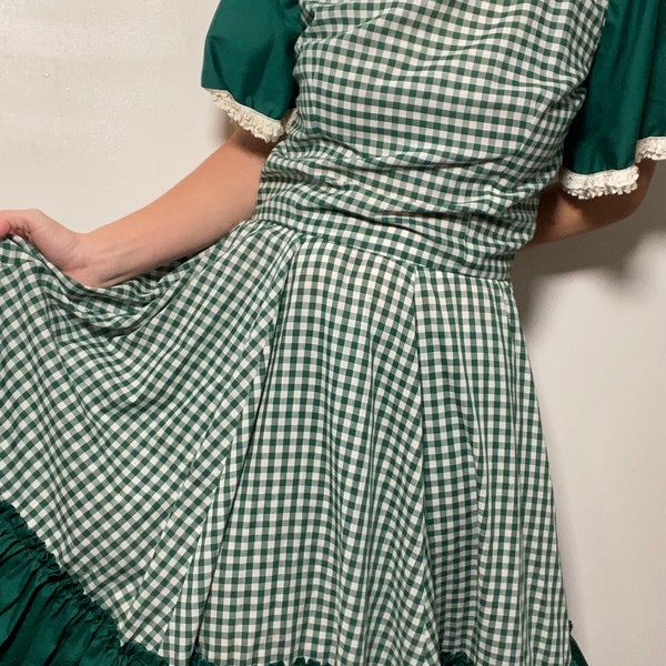 Green Gingham Dress - Etsy