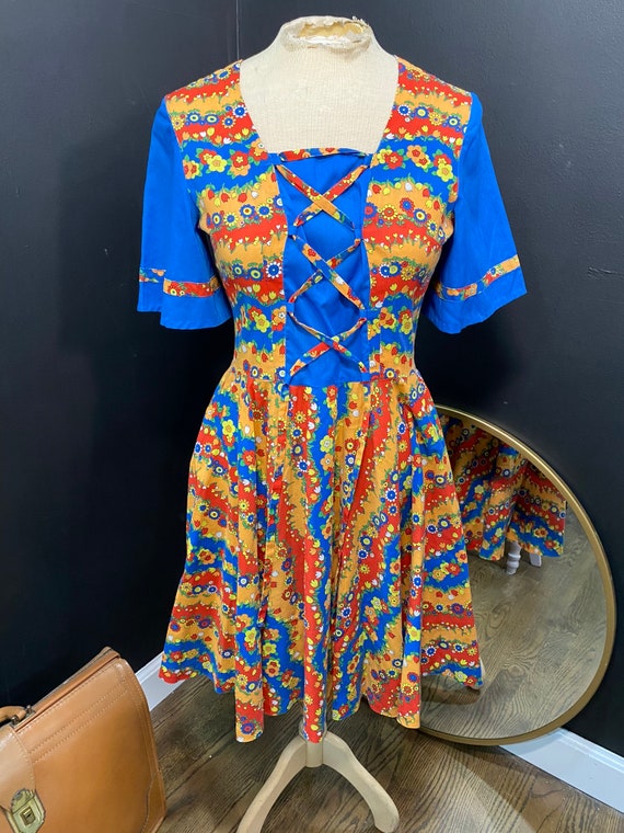 1960’s Bright Flower Dress