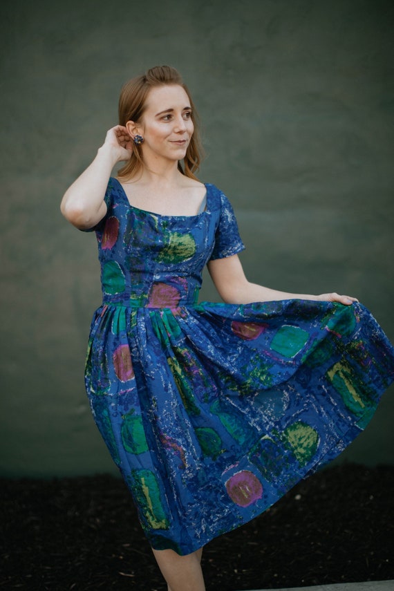 1950's Youth Guild Abstract Dress
