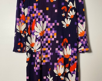 1960’s Purple & Orange Daisy Dress