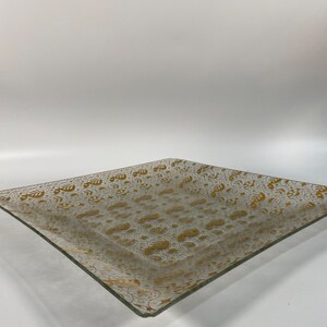 1960’s George Briard Gold & Glass Serving Platter