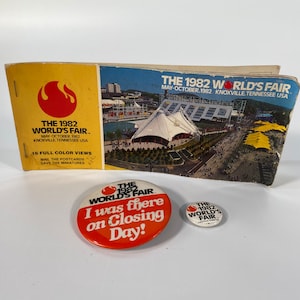 1982 World’s Fair Postcard Book & Pins