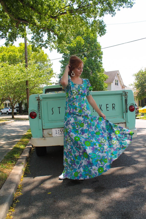 1960’s Floral Maxi Dress - image 7