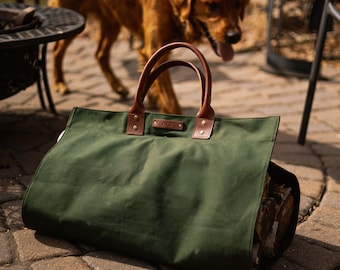 canvas log tote