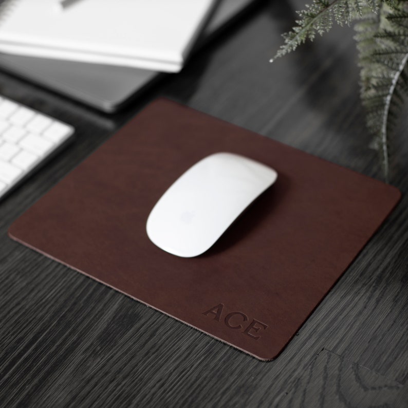Personalized Leather Mousepad. Full Grain Premium Real Etsy