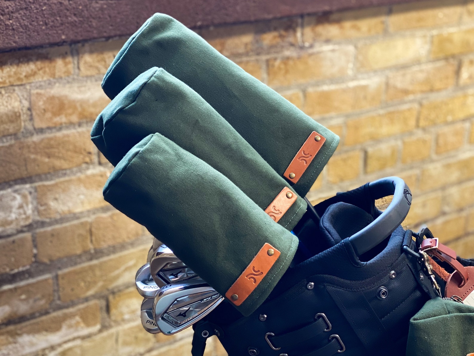 Personalized Canvas Golf Club Covers Monogrammed Canvas Head Etsy Canada