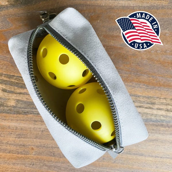 Personalized Golf Valuables Pouch, Custom Canvas Golf Pouch with Leather Patch, Gift for Golfers
