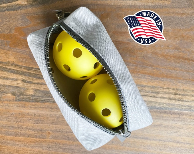 Personalized Golf Valuables Pouch, Custom Canvas Golf Pouch with Leather Patch, Gift for Golfers