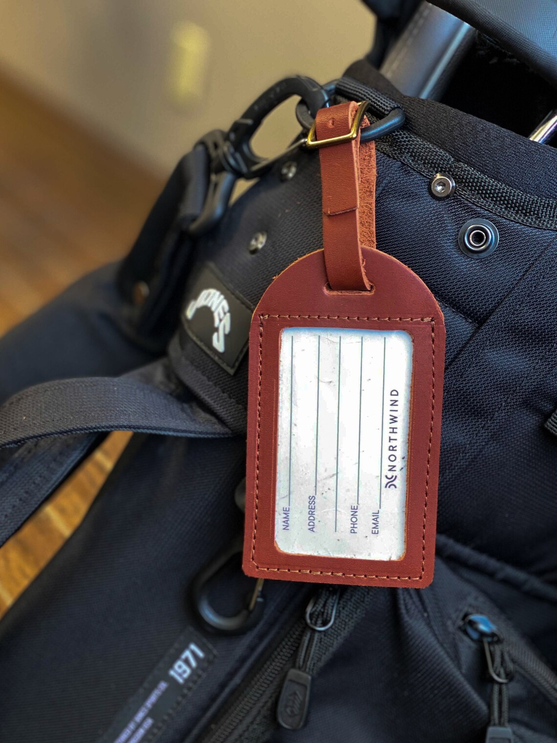 Personalized Leather Bag Tag Customized Golf Bag Name Tag Etsy