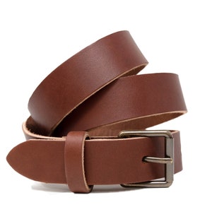 Premium Leather Belt for Men. Made with 100% Full Grain Vegetable Tanned Leather. 1.25 Wide. Built to Last Forever. Ultimate Groomsmen Gift image 3