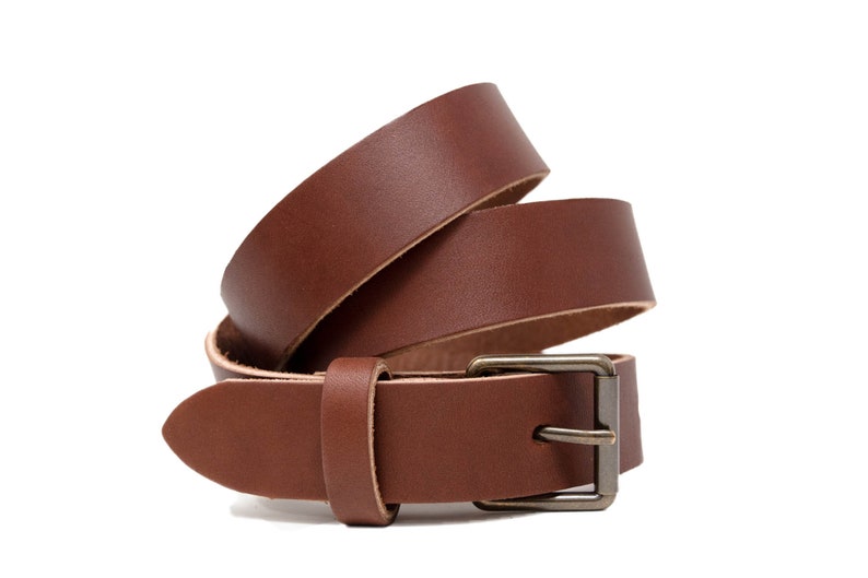 Premium Leather Belt for Men. Made with 100% Full Grain Vegetable Tanned Leather. 1.25 Wide. Built to Last Forever. Ultimate Groomsmen Gift image 3