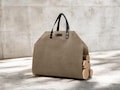 Northwind Personalized All Leather Firewood Log Carrier, Full Grain Leather, Handmade in USA, Minimalist Hearth Tote