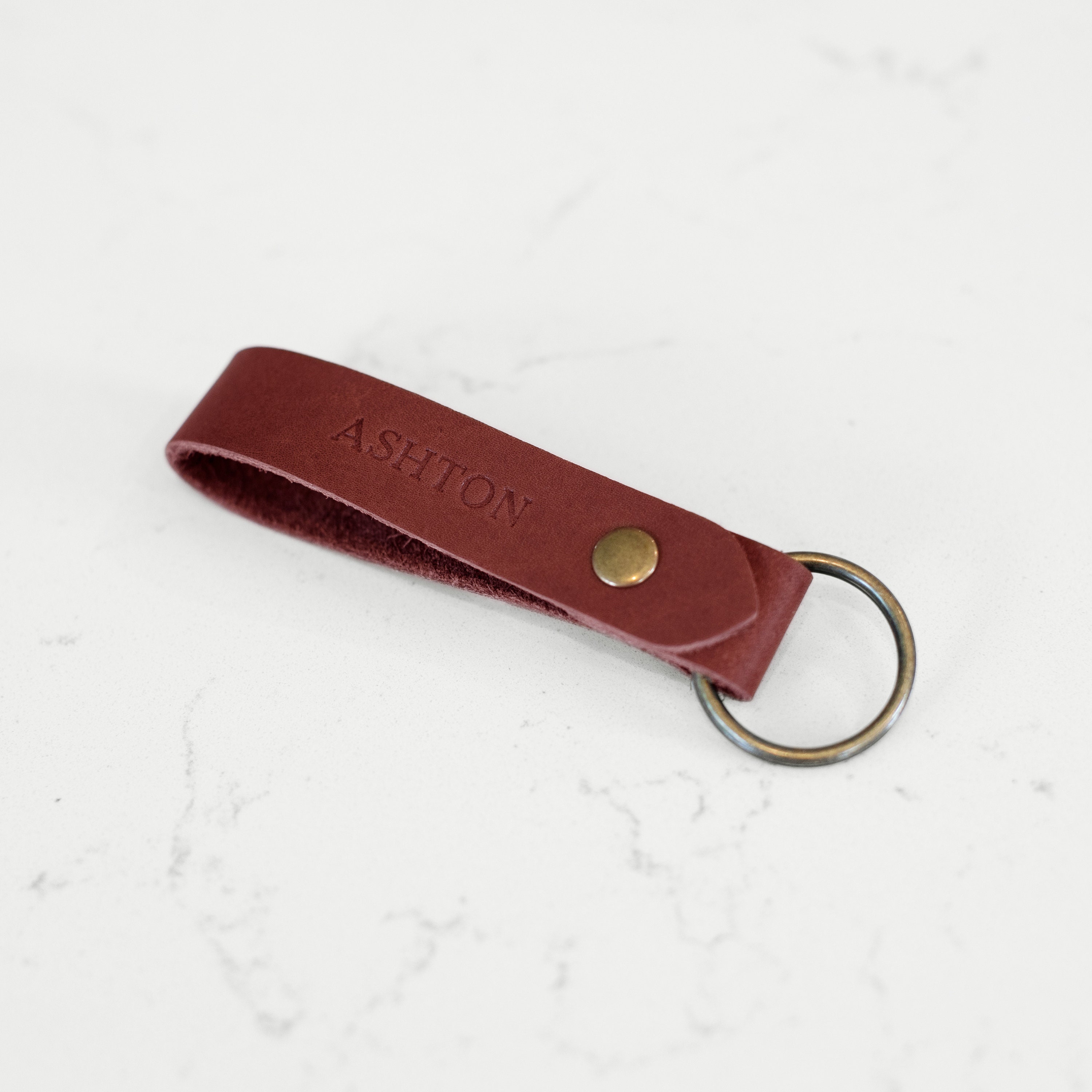 Personalized Leather Keychain. Custom Leather Keychain. Etsy