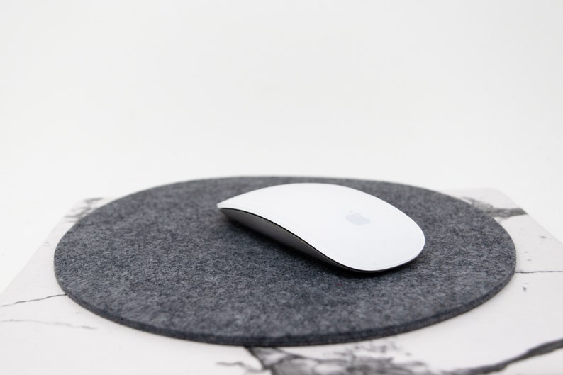 Sustainable Round Felt Mousepad. Felt Mouse Pad. Upcycled Etsy