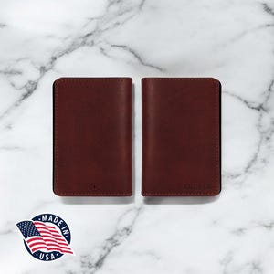 Northwind Funda de Cuaderno Pequeño de Cuero Personalizada con Nombre Hecha a Mano en USA Regalo Minimalista