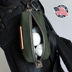 Northwind Bolsa de Golf Personalizada Hecha en USA con Monograma Accesorio de Lona con Parche de Cuero
