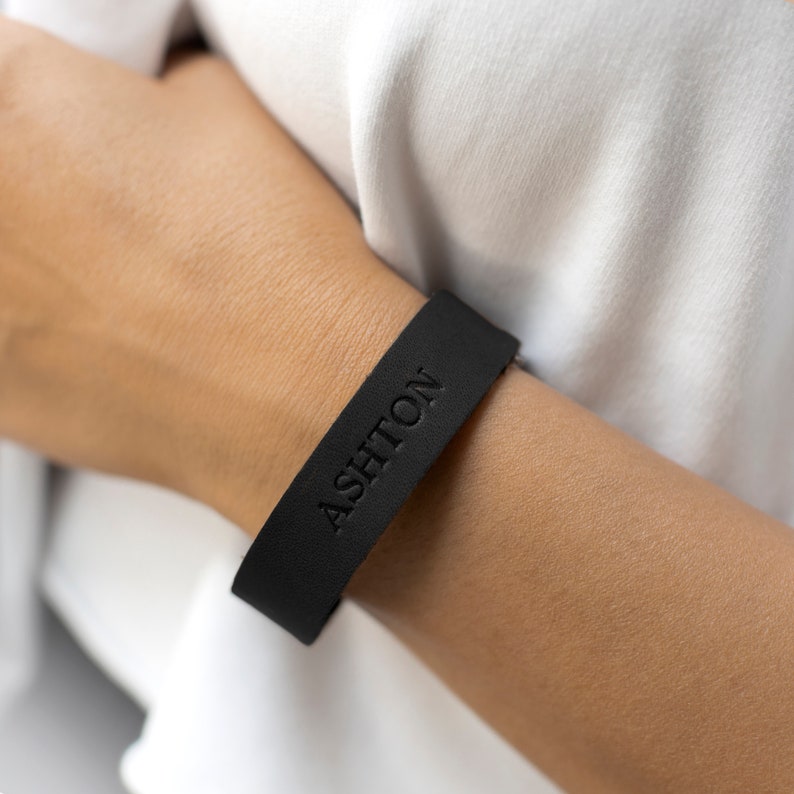 Personalized Leather Bracelet. Women's Leather Bracelet. Etsy