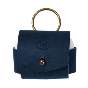 Northwind Personalisierte Vollnarbenleder Hülle für AirPods Pro 1st Gen Handmade USA Minimalist Luxus Monogramm Hülle