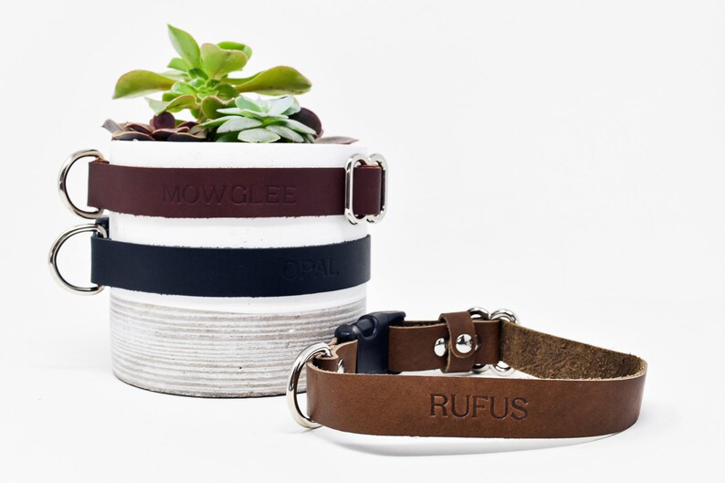 etsy leather dog collar