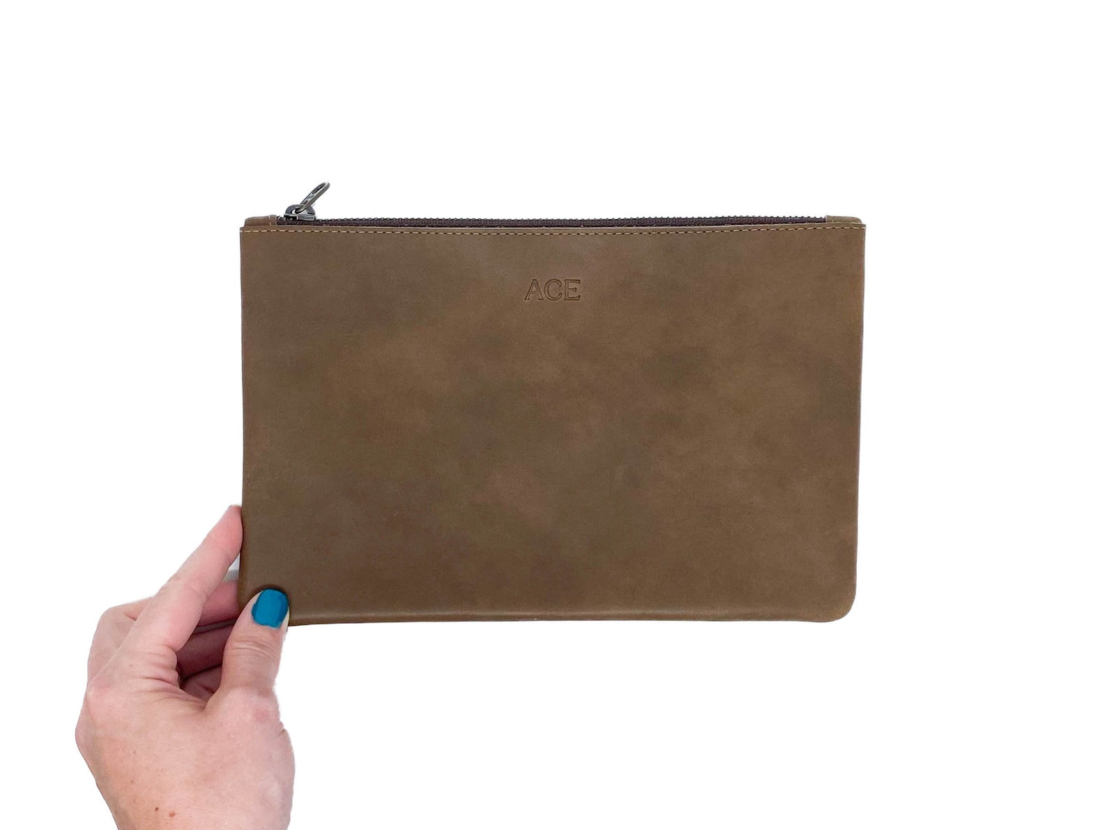 Personalized Travel Zipper Pouch. Customized Catchall Case. Etsy