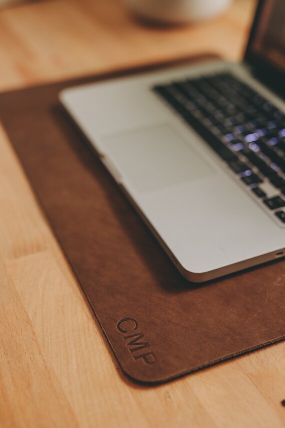 Personalized Leather Desk Pad Monogrammed Desk Pad Leather Etsy