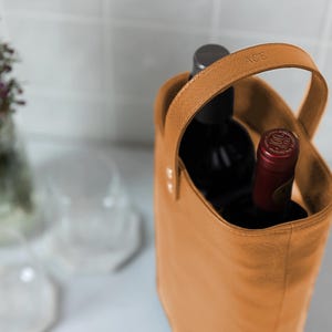 Double Wine Carrier. Personalized Wine Tote. Monogrammed Wine Sleeve. Engraved Wine Holder. Personalized Wedding Gift. Gifts for Her.