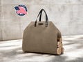 Northwind Personalized All Leather Firewood Log Carrier, Full Grain Leather, Handmade in USA, Minimalist Hearth Tote