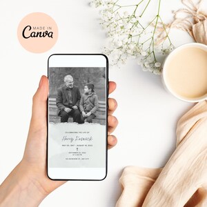 digital funeral invitation celebration of life electronic invite memorial service funeral evite in loving memory electronic invitation