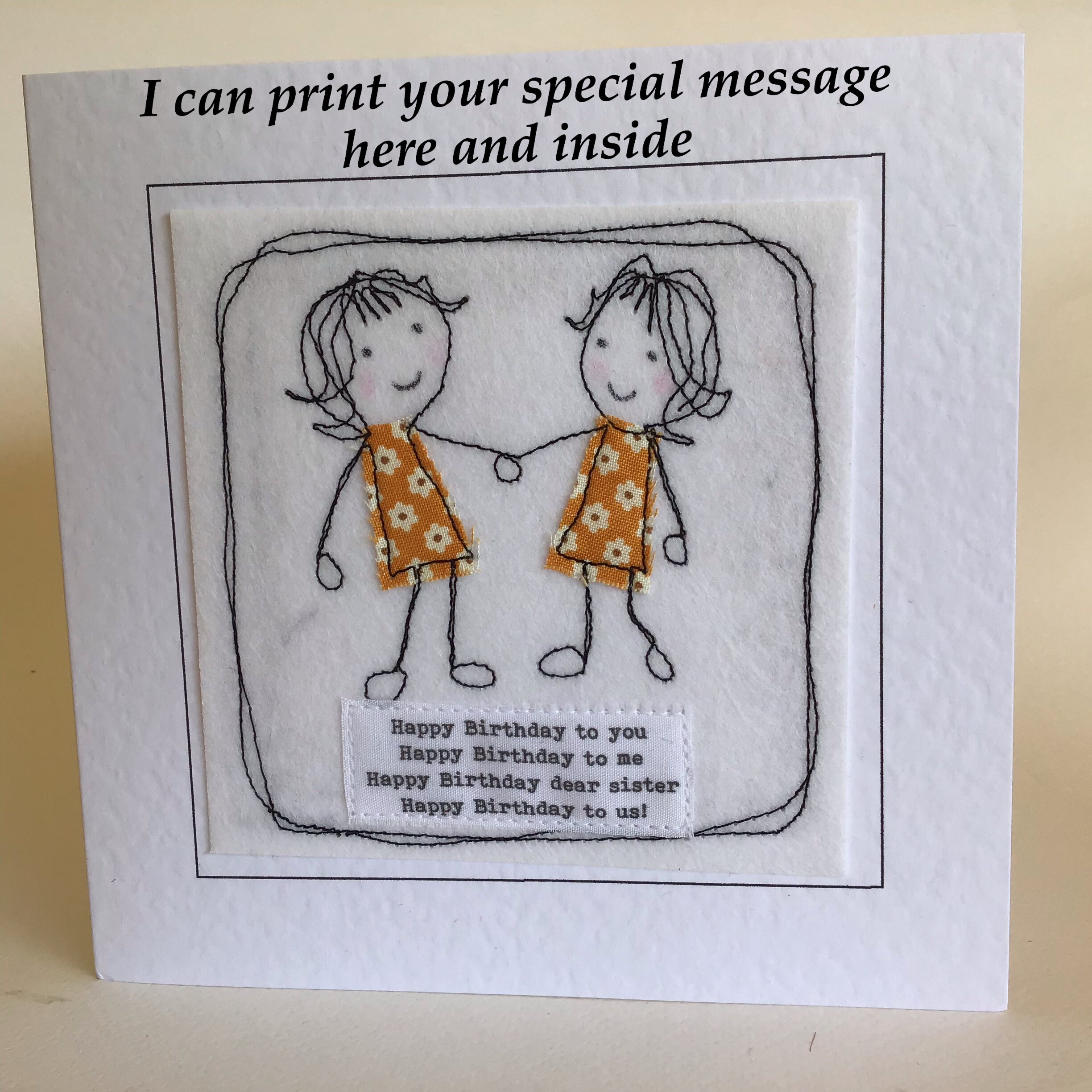 Happy Birthday Song Twin Card With Special Quote My Twin Etsy