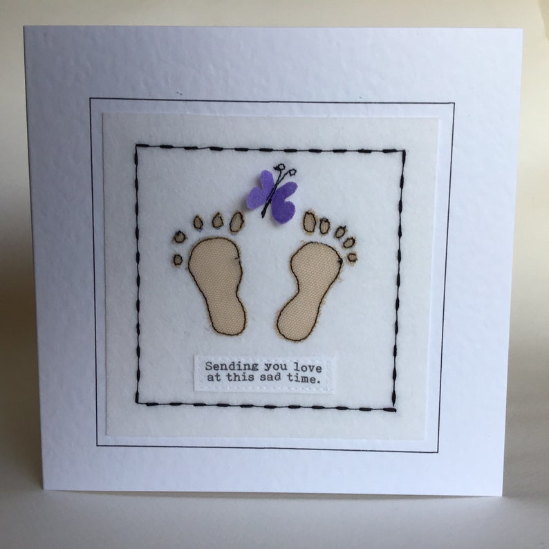 Baby Loss With Poem Card. Stillborn Sympathy Textile Card. Cot Etsy