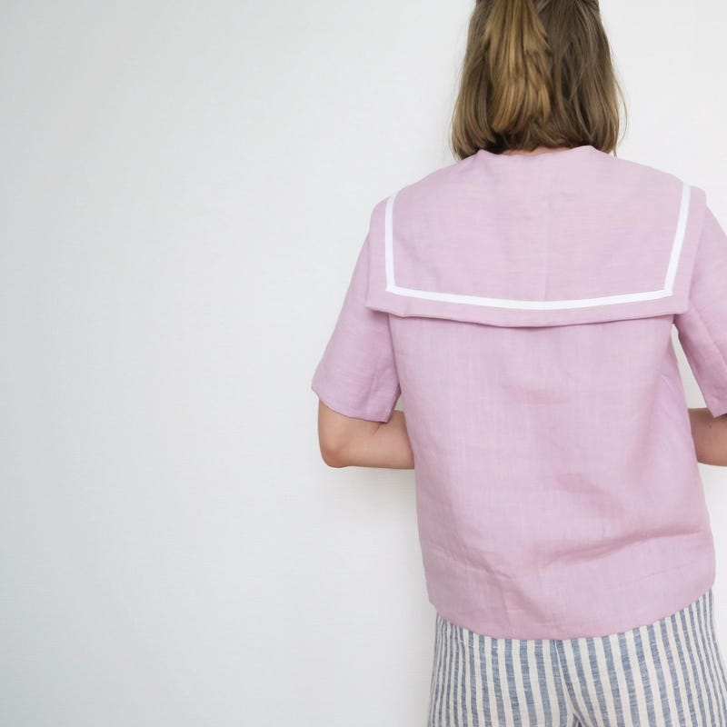 Sailor Collar Layered-Style Top ASG0078 main image 1