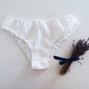 Linen panties, linen underwear with elastic waist